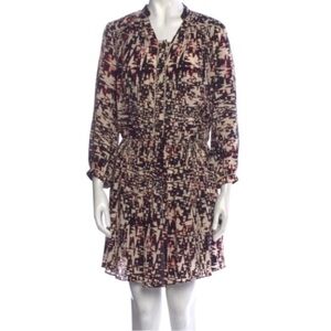 Sea New York Silk Print Mini Dress Black White 8